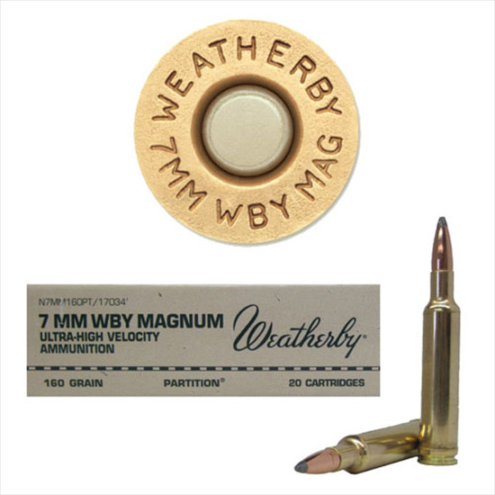 WBY AMMO 7MMWBY 160GR NOSLER PARTITION - Sale